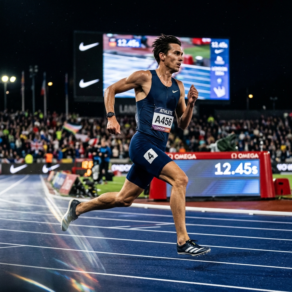 Athletes running during a sports event